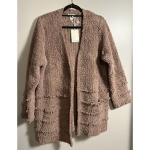 Barefoot Dreams CozyChic Boardwalk Cardigan Size XL Brown